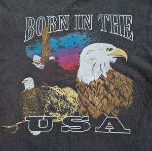 Chaser Born In The USA Bald Eagle Crew Neck T-shirt Small
